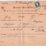 Österreich - 10 Kr. Ausgabe 1867 Retour-Recepisse K1/L1 Wien 1880