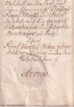 Österreich/Fürsterzbistum Salzburg - 3-seitiger Lehensbrief 1790
