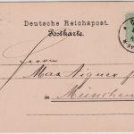 DR - 3 Pfg. Drucksachenkarte (Rabe Tricot-Weberei) Chemnitz 2 - München 1885