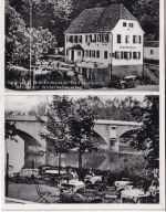 Baden-Württemberg - Ludwigsburg Gasthof z. Brückenhaus sw-Mehrbild-AK 1938
