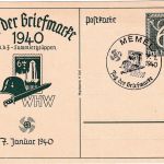 DR - Tag d. Briefmarke 1940 6 Pfg. Sonderganzsache mit SST Memel 7.1.1940