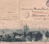 DR - 10 Pfg. K/A Panorama-AK/Sondertarif Limburg - München 1900