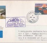 Malta - Lufthansa 1st-Flug München - Cairo 1983 Zuleitungspost ägypt. Lagergeb.