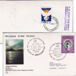 UAE - Lufthansa-Erstflug Abu Dhabi - Melbourne 1987 austral. Postlagegebühr