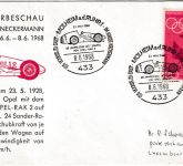 BRD - Mülheim a/Ruhr 1968 Ikarus-Werbeschau Schmuckkuvert n. Luxemburg