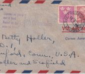 Schweden - SJP 7 Göteborg New York 10.8.46 Schiffspostbrief n. USA (Stamford)