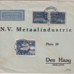 Schweden - 50 Ö. Flugplatz Stockholm ua. Luftpostbrief n. HOLLAND Stockholm 1937