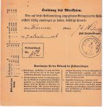 Österreich - 5 Kr. FJ Ganzsache/Postanweisung+Zusatz Wien - Temesvar 1874