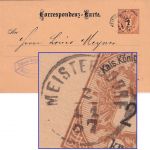 Österreich - Meistersdorf 2/11 87 kl. Fingerhut-K1 Ganzsache n. Fürth