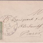 Türkei - 10 Pa. Wappen Drucksachenbriefchen n. FRANKREICH Samos - Paris 189?