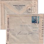 Türkei - Istanbul 4.10.1944 Luftpostbrief n. USA/Boston brit. u. FFL-Zensur