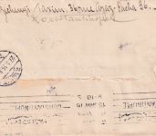 Türkei - 20+10+2x5 Pa Freimarken/Halbmond-Überdruck Zensurbrief Pera Ragnit 1916