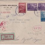 Türkei - Izmir 27.2.1945 Luftpostbrief n. USA/New-York - FFL-Zensur