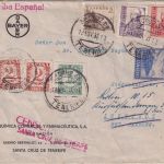 Spanien - Santa Cruz Teneriffa Luftpost-Firmenbrief n. Hamburg 1937 Lokalzensur