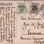 Österreich - 10 H. FJ Karte n. BELGIEN Innsbruck - Tournai 1905 Nachporto