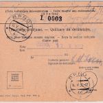 Lettland - 40+35 S. Wappen Auslandspostanweisung n. TSCHECHIEN Livani Brünn 1932