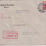 Litauen - 60 C. Freimarke Einschreibebrief Klaipeda - Hamburg 1931