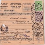 Lettland - 40+5 S. Wappen Auslandspostanweisung Riga - Hamburg 1931