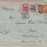 Estland - 5 M. Wikingerschiff u.a. Brief Tallinn - Berlin 1921