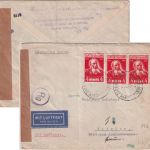 Bulgarien - 3x4 L. Persönlichkeiten Luftpostbrief Sofia - Wetzlar 1941 Zensur