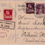 Schweiz - 7 1/2 Rp. Tellknabe Ganzsache+Zusatz Einschreibekarte Zürich 1920