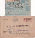 Ungarn - Debreczen 1921 Nachnahme-Paketkarte + Portonachforderung RRR!