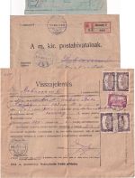 Ungarn - Debreczen 1921 Nachnahme-Paketkarte + Portonachforderung RRR!