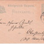 Bayern - 2 Pfg. Rauten GA Nachbarortsverkehr Scheinfeld Oberscheinfeld 7.6.1900