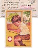 Schweiz - 40 Rp. Juventute Luftpost-Ganzsache Zürich Flugplatz Heilbronn 1.8.30