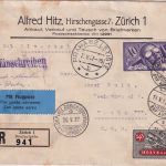 Schweiz - 40+50 Rp. Flugpostausg. Luftpost-Einschreibebrief n. TSCHECHIEN 1927