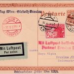 Österreich - Erstflug Wien-Gleiwitz-Breslau 1927 Beethoven Sonder-GA+Zusatz