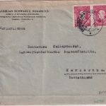 Slowakei - 2x1 Ks. Pater Hliinka Zensurbrief Dvorniki - Karlsruhe 1941