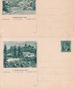 Tschechoslowakei - 10. Sokol Winterspiele 8 Bildganzsachen ungebraucht