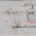 Russland - St. Petersburg 1856 Portobrief n. FRANKREICH (Bordeaux)