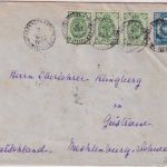 Russland/Lettland - 14 Kop. Adler Ganzsache+Zusatz Brief Hasenpoth Güstrow 1895
