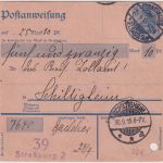 DR - 20 Pfg. Germania Ganzsache Postanwesiung Strassburg - Schiltigheim 1915