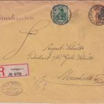 DR - 25 Pfg. Germania Privatganzsache+Zusatz Einschreibebrief Stuttgart 1913
