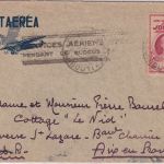 Franz. Somalia - 1 Fr. Lagarde Lupobrief Djibuti "Services Ariens Speciaux" 1941