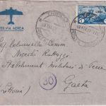 Ital. Libyen - 1 L. Flugpostausg. Luftpostbrief Tripoli - Gaeta 1941 Zensur