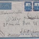 Ital. Somalia - 1x1,25 L. Freimarken Luftpostbrief n FRANKREICH Mogadischou 1935