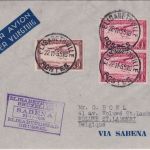 Belg. Congo - Sabena Erstflug Elisabethville - Brüssel Luftpostbrief 1935