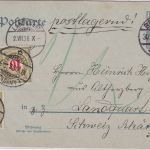 DR - 2 Pfg. Germania Ganzsache i.d. SCHWEIZ/postlagernd Berlin - Landquart 1906