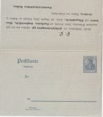 DR - 3 a. 2 Pfg. Germania GA/Privatzudruck Doppelkarte Berlin 9.3.11