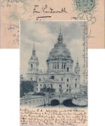 DR - 5 Pfg. Germania Jahrhundert-Ganzsache m. Bildzudruck Friedenau - Graal 1900