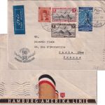 Ägypten - 20 M. Montreux Medaille u.a. illustr. Luftpostbrief Cairo - Paris 1937