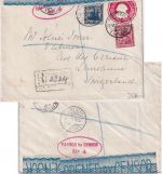 Ägypten - 5 M. Sphinx Ganzsache+Zusatz R-Brief San Stefano/Alexandrien 1916