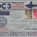 Niederl. Indien - Pfadfinder Welttreffen Luftpostbrief Schmuckkuvert 1937
