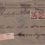 Niederl. Indien - 15/15 C Wilhelmina/Überdruck Paar Einschreibebrief Kediri 1900