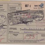 DR - Fürth 1928 Gebühr bezahlt Ra1 Paketkarte i.d. SCHWEIZ (St. Gallen)