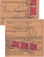 DR-Infla - 6x3 M. Posthorn Paketkarte Stadtoldendorf - Nürnberg 10.6.22